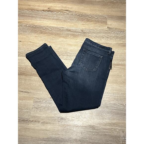 NWT Kut from the Kloth Women's Jeans 14 Straight Leg Dark Wash Distressed - Picture 1 of 16